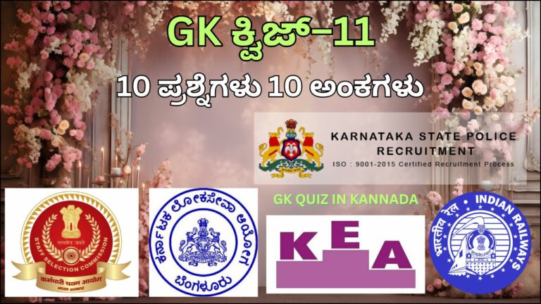 GK Quiz in Kannada