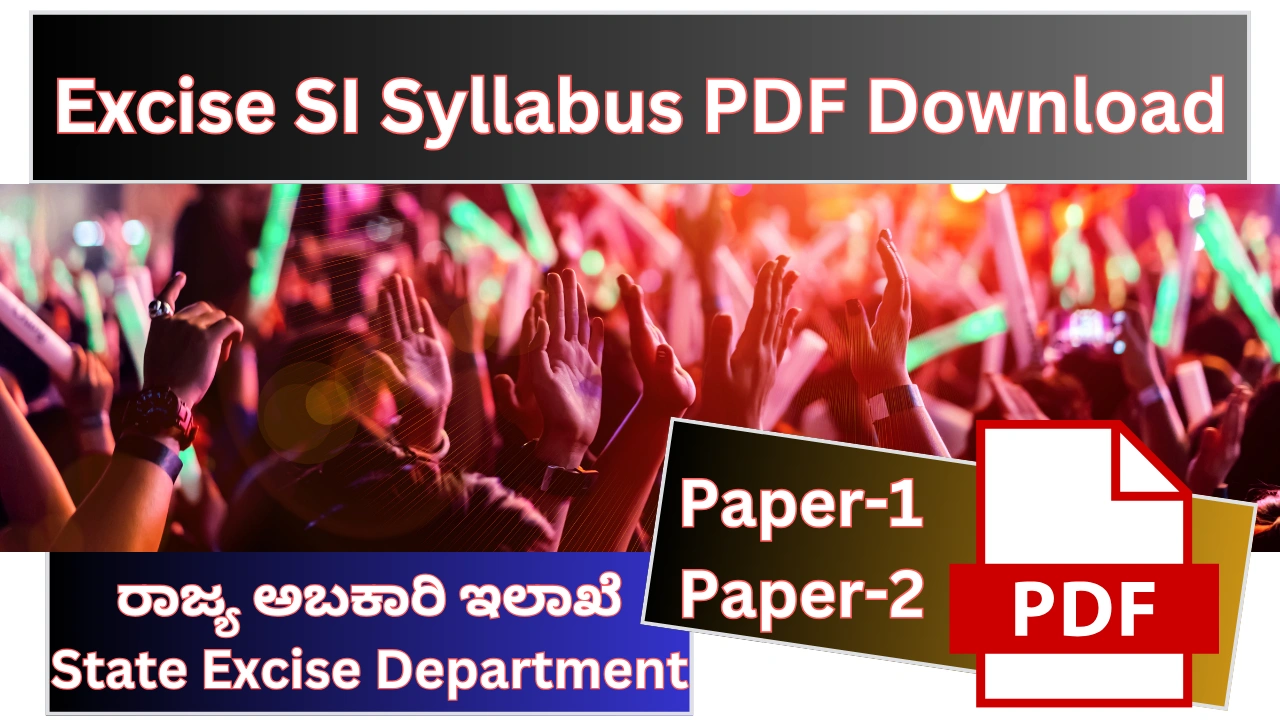 Karnataka Excise SI Syllabus and Exam Pattern PDF Download