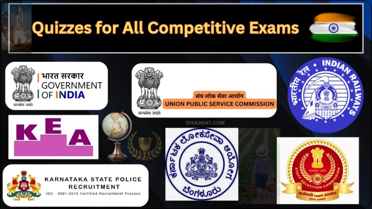 Quizzes for All Competitive Exams