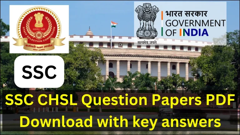 SSC CHSL Question Papers PDF Download